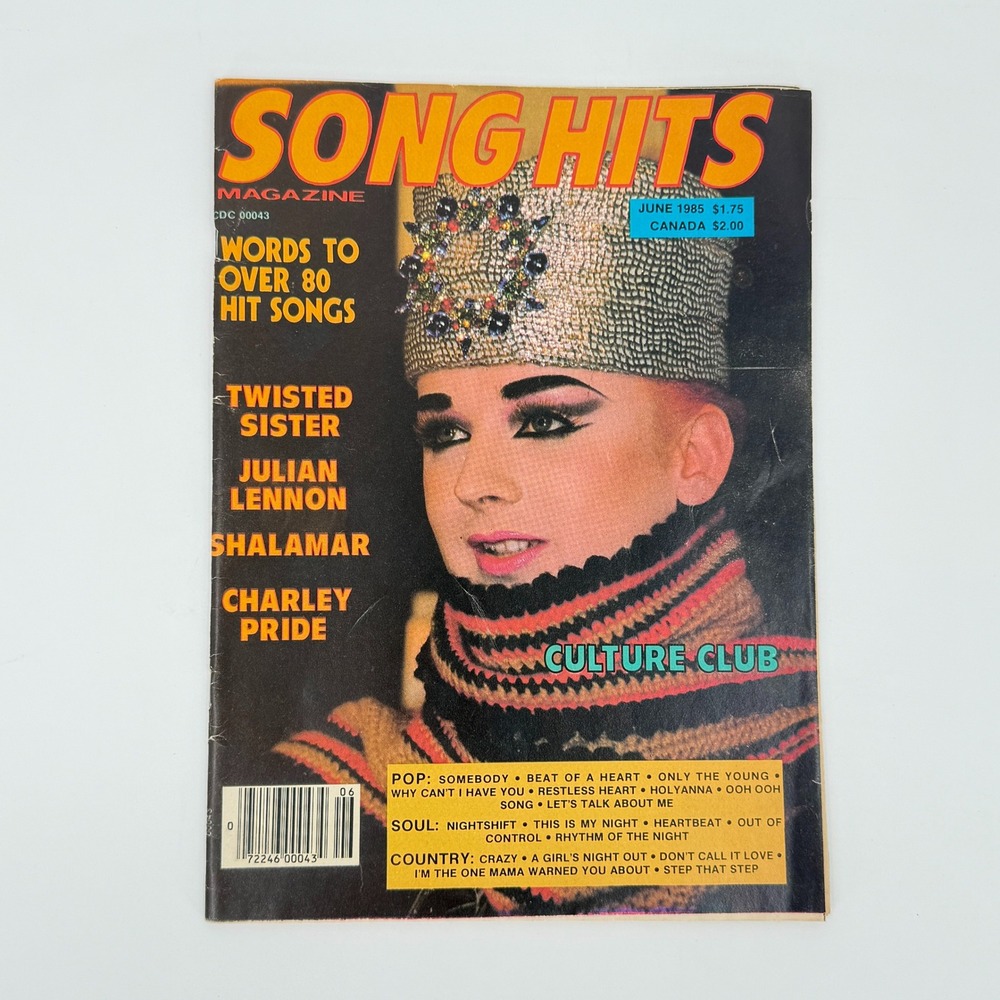 Song Hits Magazine June 1985 Culture Club Boy George Twisted Sister Lennon